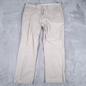 Polo Ralph Lauren Pants Mens 38 x 32 (Act 36 x‎ 30) Tan Khaki Flat Front Chino
